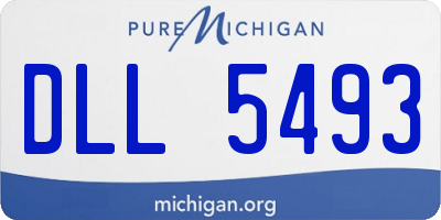 MI license plate DLL5493