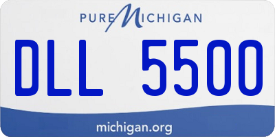 MI license plate DLL5500