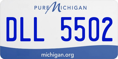 MI license plate DLL5502