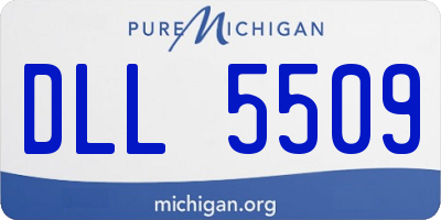MI license plate DLL5509