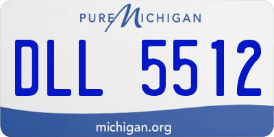 MI license plate DLL5512