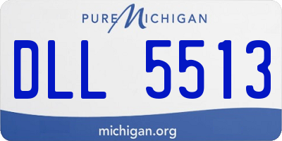 MI license plate DLL5513