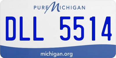 MI license plate DLL5514