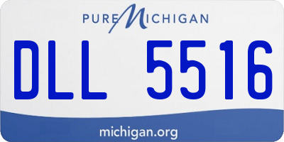 MI license plate DLL5516