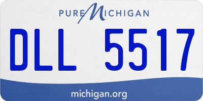 MI license plate DLL5517
