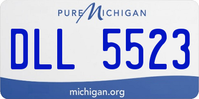 MI license plate DLL5523