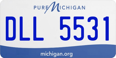 MI license plate DLL5531