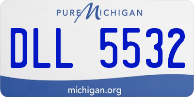 MI license plate DLL5532