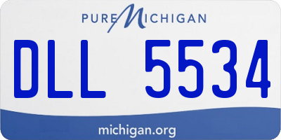 MI license plate DLL5534