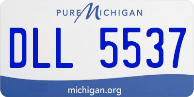 MI license plate DLL5537