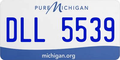 MI license plate DLL5539
