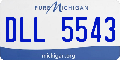 MI license plate DLL5543