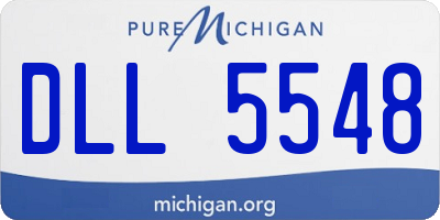 MI license plate DLL5548