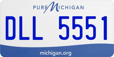 MI license plate DLL5551