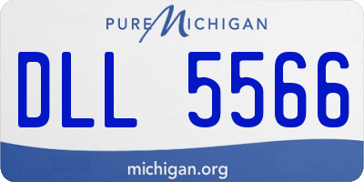 MI license plate DLL5566