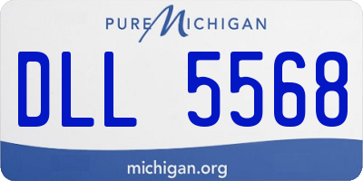 MI license plate DLL5568