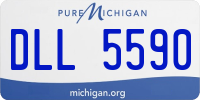 MI license plate DLL5590