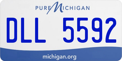 MI license plate DLL5592