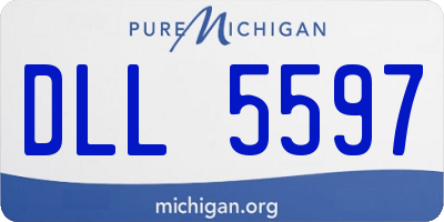 MI license plate DLL5597