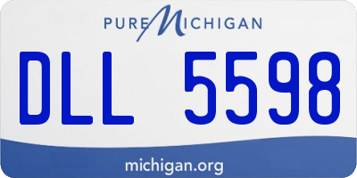 MI license plate DLL5598