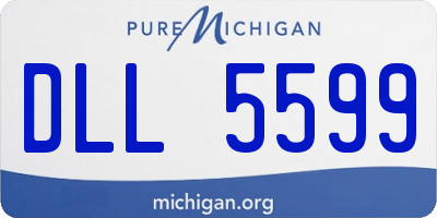 MI license plate DLL5599