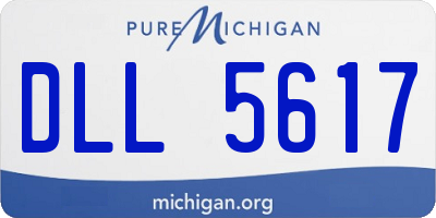 MI license plate DLL5617