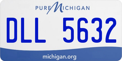 MI license plate DLL5632