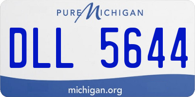 MI license plate DLL5644