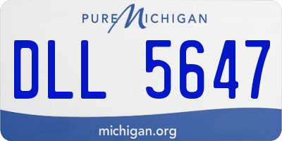 MI license plate DLL5647