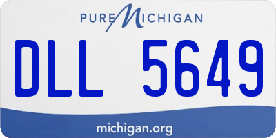 MI license plate DLL5649