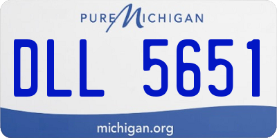 MI license plate DLL5651