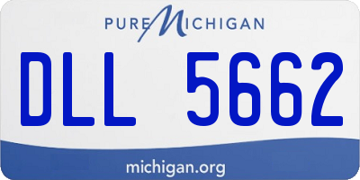 MI license plate DLL5662