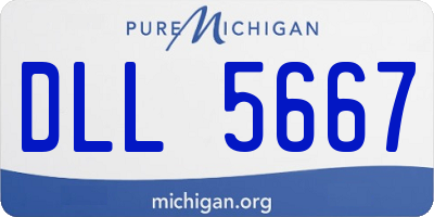 MI license plate DLL5667