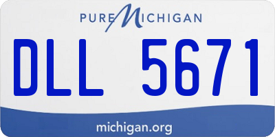 MI license plate DLL5671