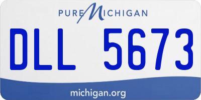 MI license plate DLL5673