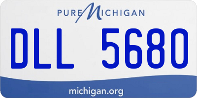 MI license plate DLL5680