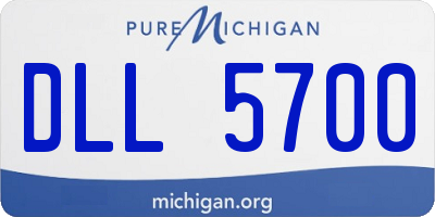 MI license plate DLL5700