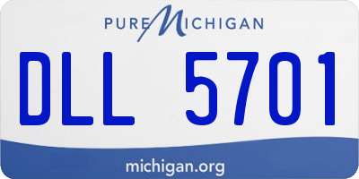MI license plate DLL5701