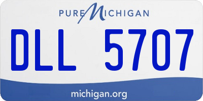 MI license plate DLL5707
