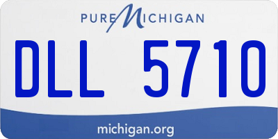 MI license plate DLL5710