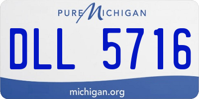 MI license plate DLL5716