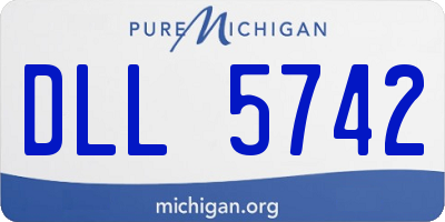 MI license plate DLL5742