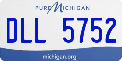 MI license plate DLL5752