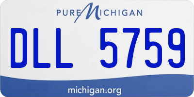 MI license plate DLL5759