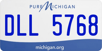MI license plate DLL5768