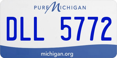 MI license plate DLL5772