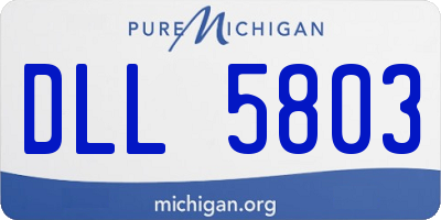 MI license plate DLL5803