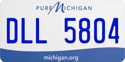 MI license plate DLL5804