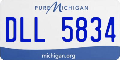 MI license plate DLL5834