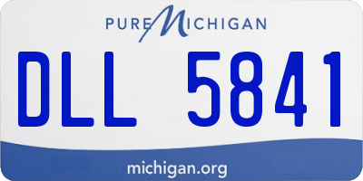 MI license plate DLL5841